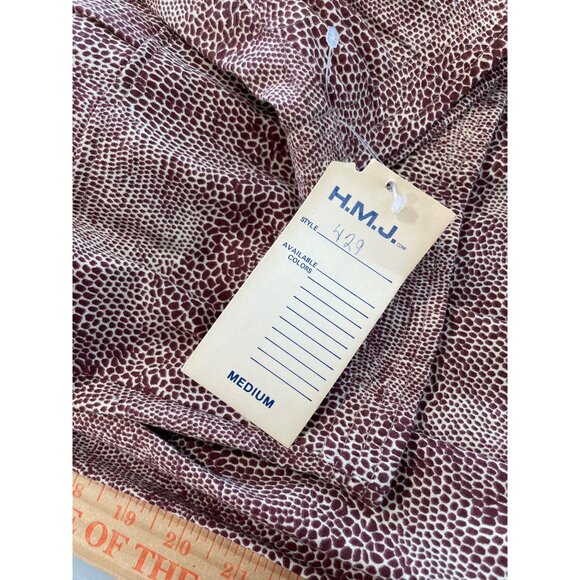 Vintage 90s HMJ Pleated Midi Skirt Size Medium Animal Print Deadstock NEW - Picture 7 of 8